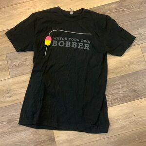 Black Cotton Blend T-Shirt. Size L